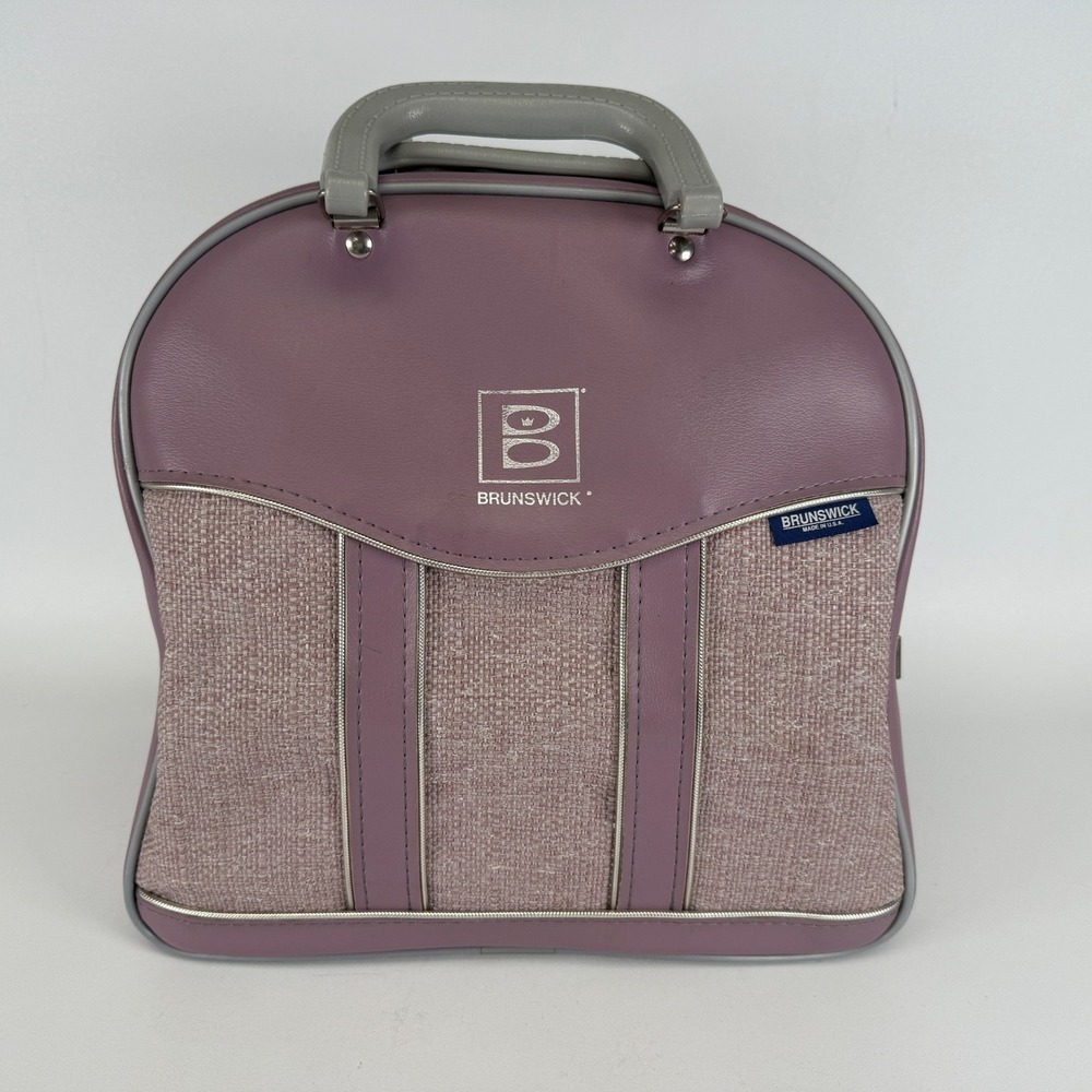 Vintage Brunswick Bowling Tweed Bag Retro Single Ball Rack Lavender
